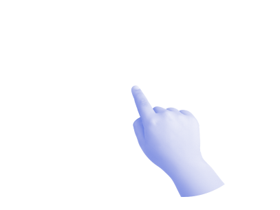a hand pointing.